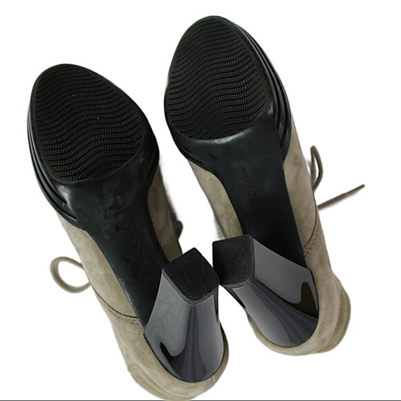 Hogan Catawiki Sand Suede Lace-Up Heeled Ankle Boot, Size 36.5 (US 6.5) - Picture 7 of 7